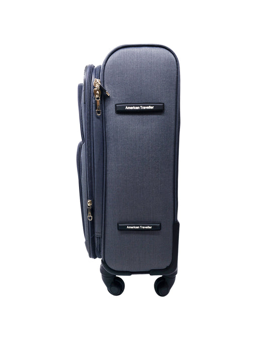 AMERICAN TRAVELLER ABS LIGHT WEIGHT LUGGAGES (GREY)