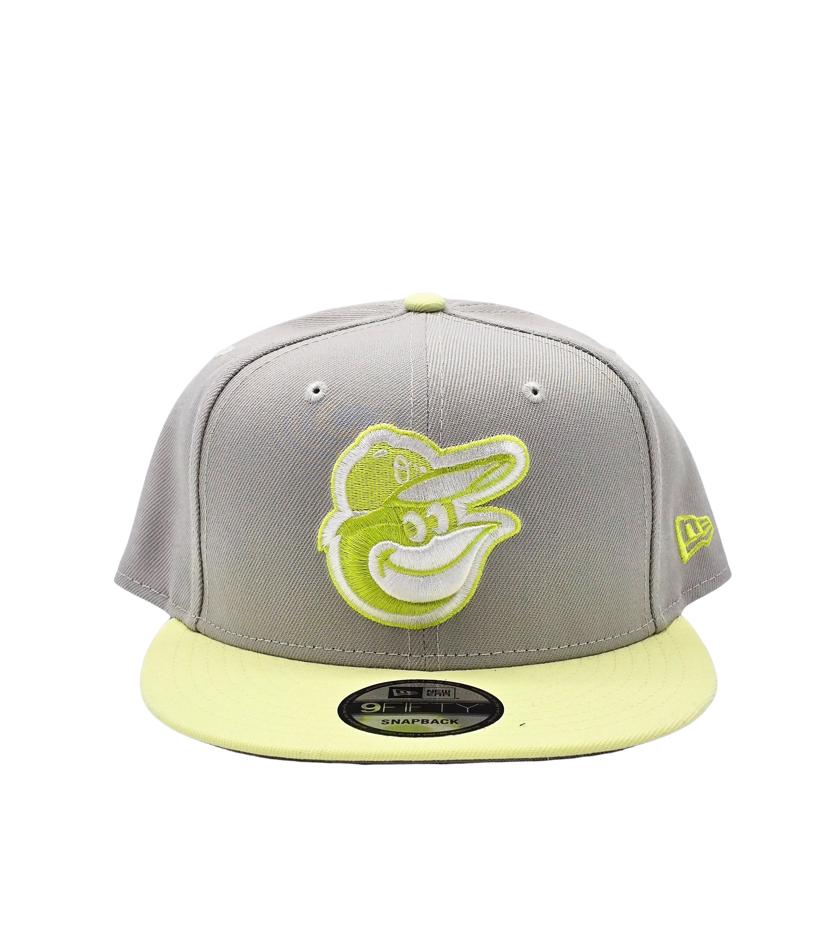 NEW ERA 9FIFTY MLB BALTIMORE ORIOLES GREY/GREEN SNAPBACK HAT