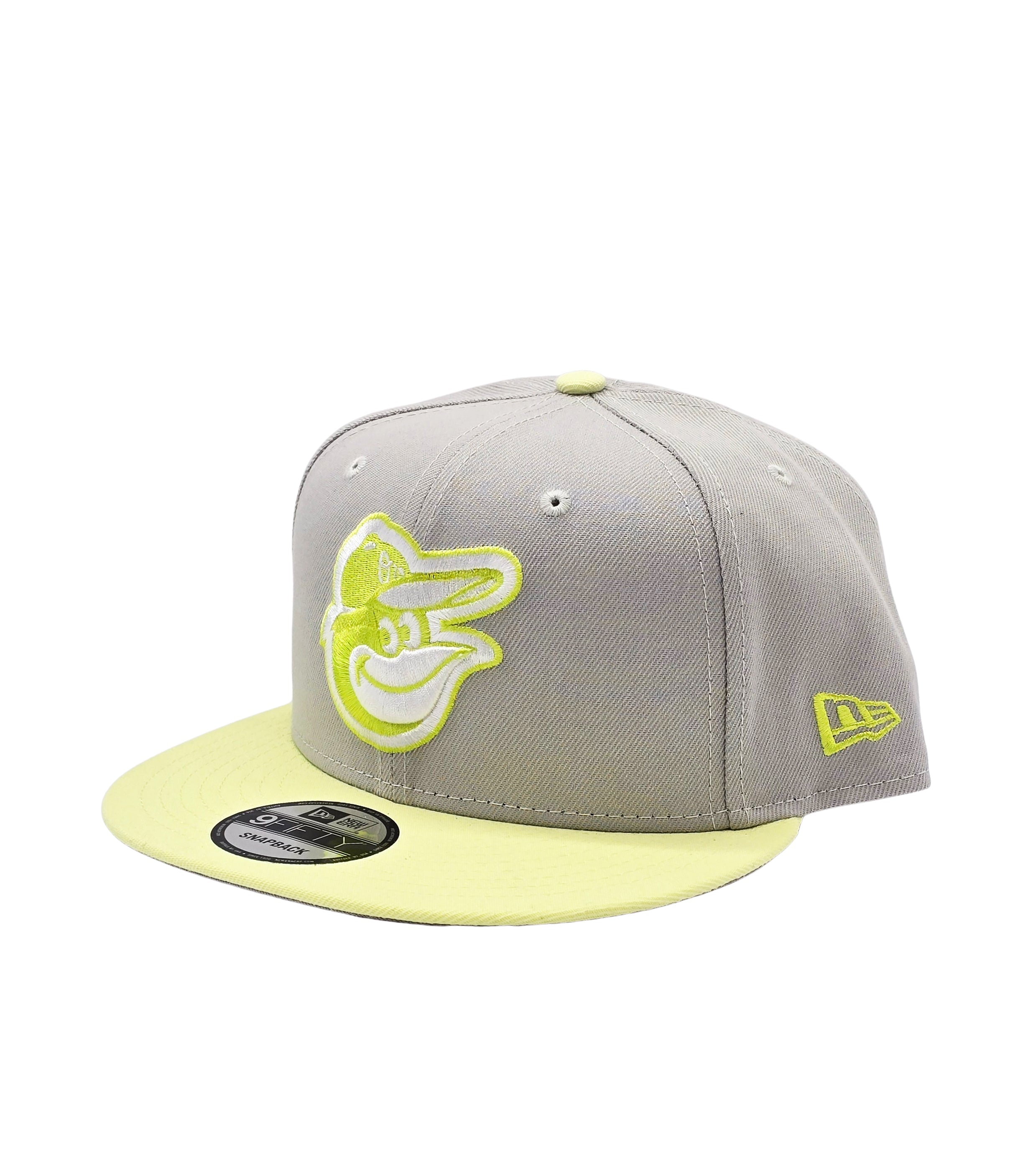 NEW ERA 9FIFTY MLB BALTIMORE ORIOLES GREY/GREEN SNAPBACK HAT