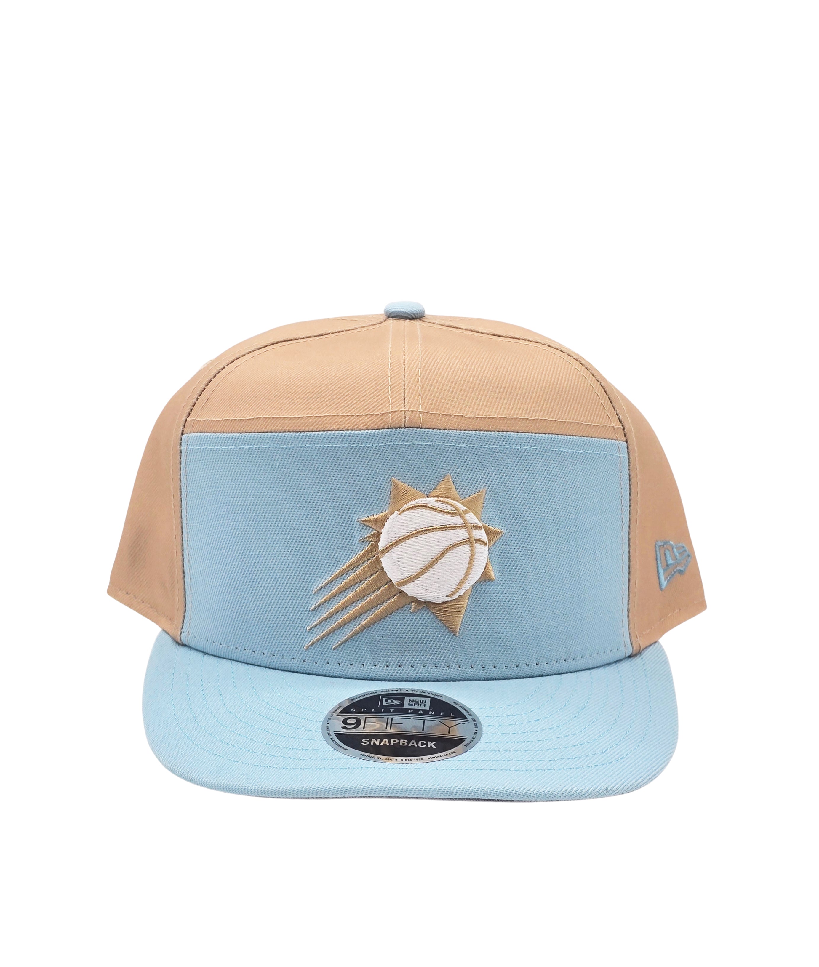NEW ERA 9FIFTY NBA PHOENIX SUNS KHAKI/SKY BLUE SNAPBACK HAT