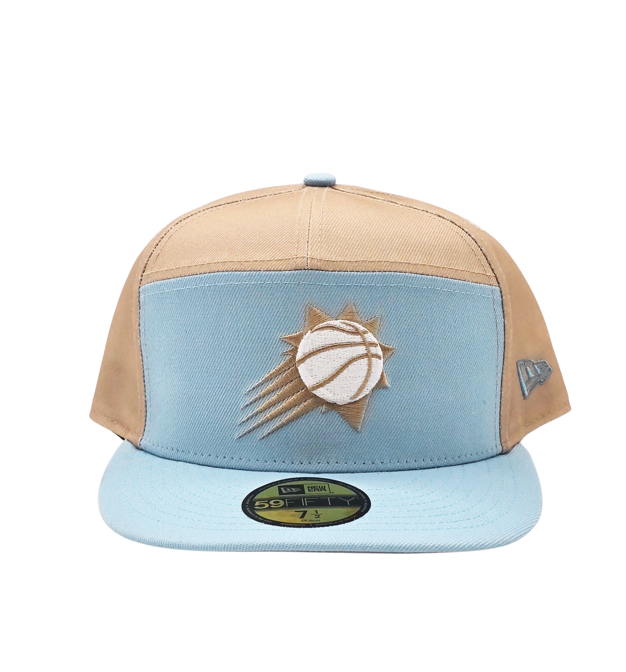 NEW ERA 59FIFTY NBA PHOENIX SUNS KHAKI/SKY BLUE FITTED HAT