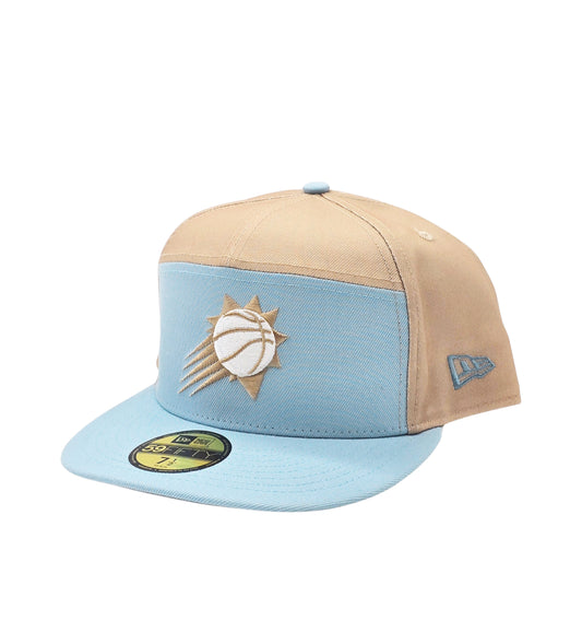 NEW ERA 59FIFTY NBA PHOENIX SUNS KHAKI/SKY BLUE FITTED HAT