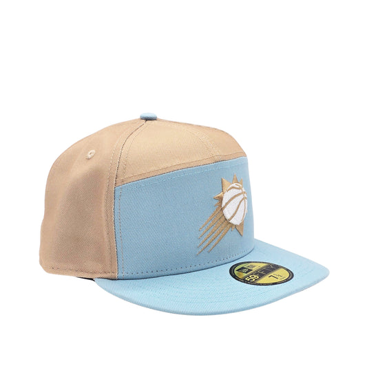 NEW ERA 59FIFTY NBA PHOENIX SUNS KHAKI/SKY BLUE FITTED HAT
