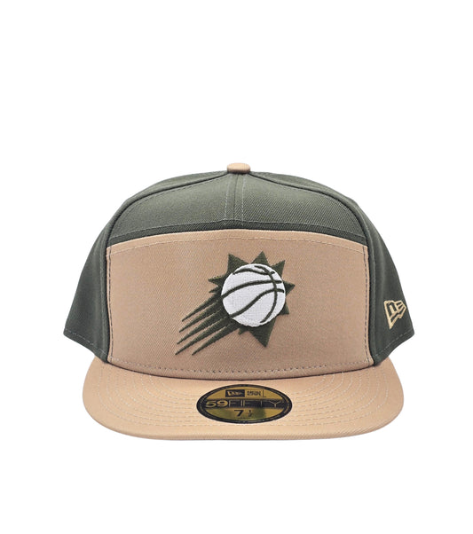 NEW ERA 59FIFTY NBA PHOENIX SUNS KHAKI/OLIVE GREEN FITTED HAT