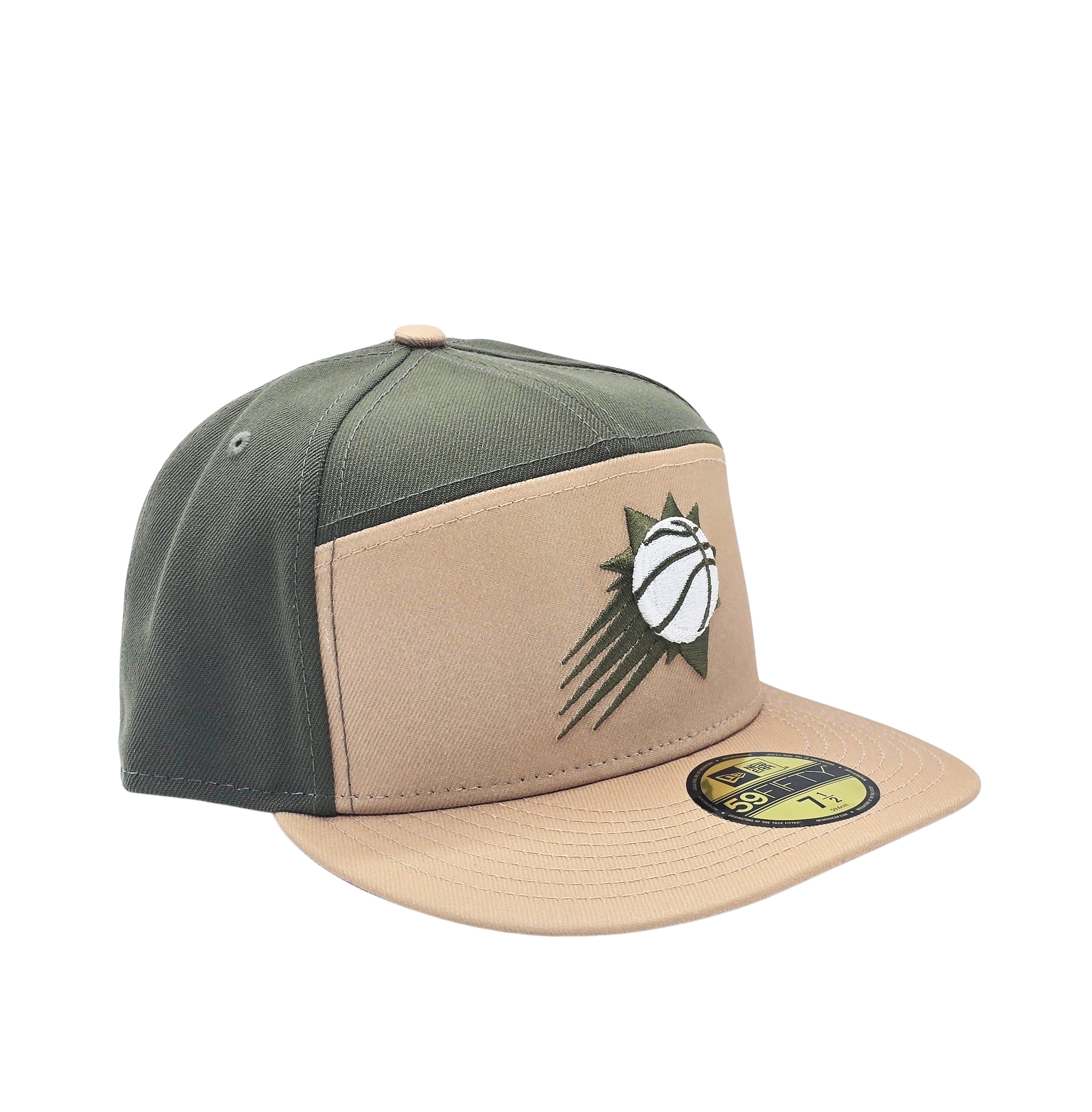 NEW ERA 59FIFTY NBA PHOENIX SUNS KHAKI/OLIVE GREEN FITTED HAT