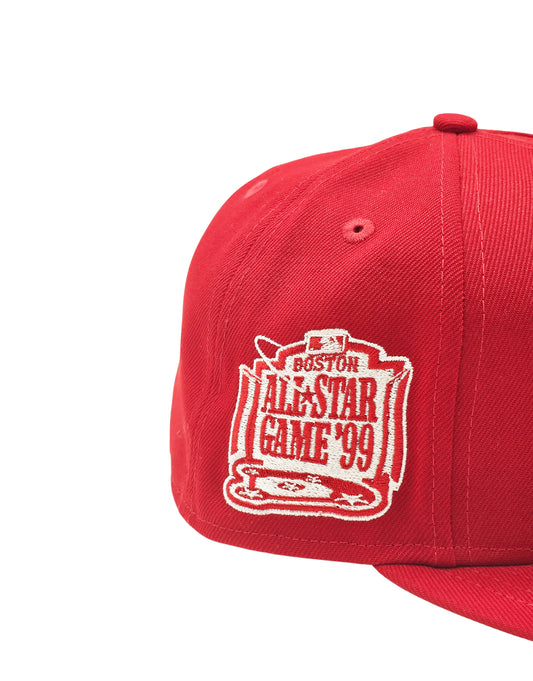 NEW ERA 59FIFTY NBA BOSTON RED SOX ALL STAR GAME 1999 SCARLET RED FITTED HAT