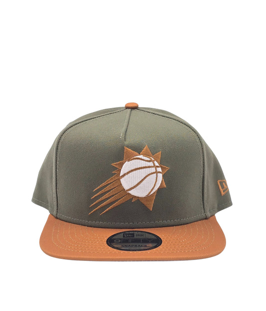 NEW ERA 9FIFTY NBA PHOENIX SUNS OLIVE/BROWN SNAPBACK HAT