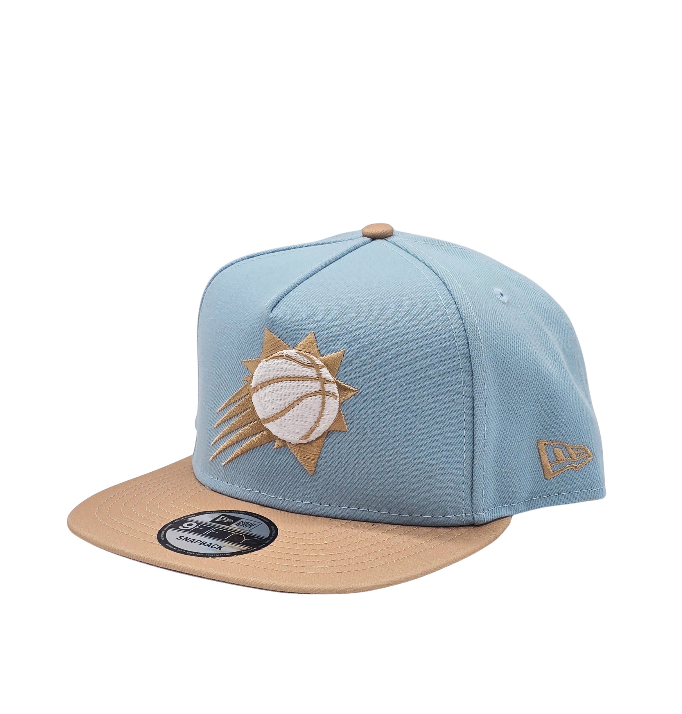 NEW ERA 9FIFTY NBA PHOENIX SUNS SKY BLUE/KHAKI SNAPBACK HAT