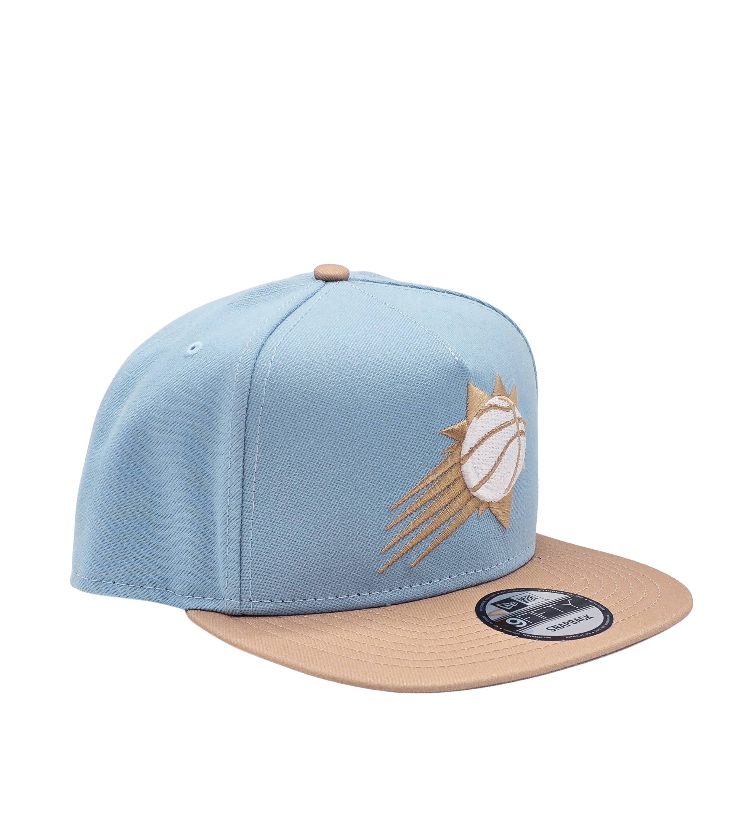 NEW ERA 9FIFTY NBA PHOENIX SUNS SKY BLUE/KHAKI SNAPBACK HAT