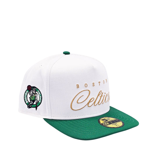 NEW ERA 59FIFTY NBA BOSTON CELTICS WHITE/GREEN FITTED HAT