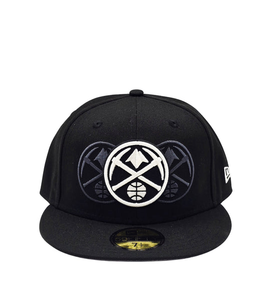 NEW ERA 59FIFTY NBA DENVER NUGGETS BLACK FITTED HAT