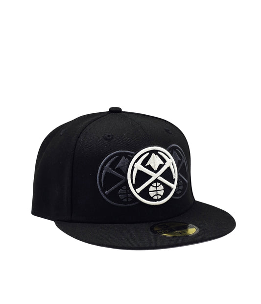 NEW ERA 59FIFTY NBA DENVER NUGGETS BLACK FITTED HAT