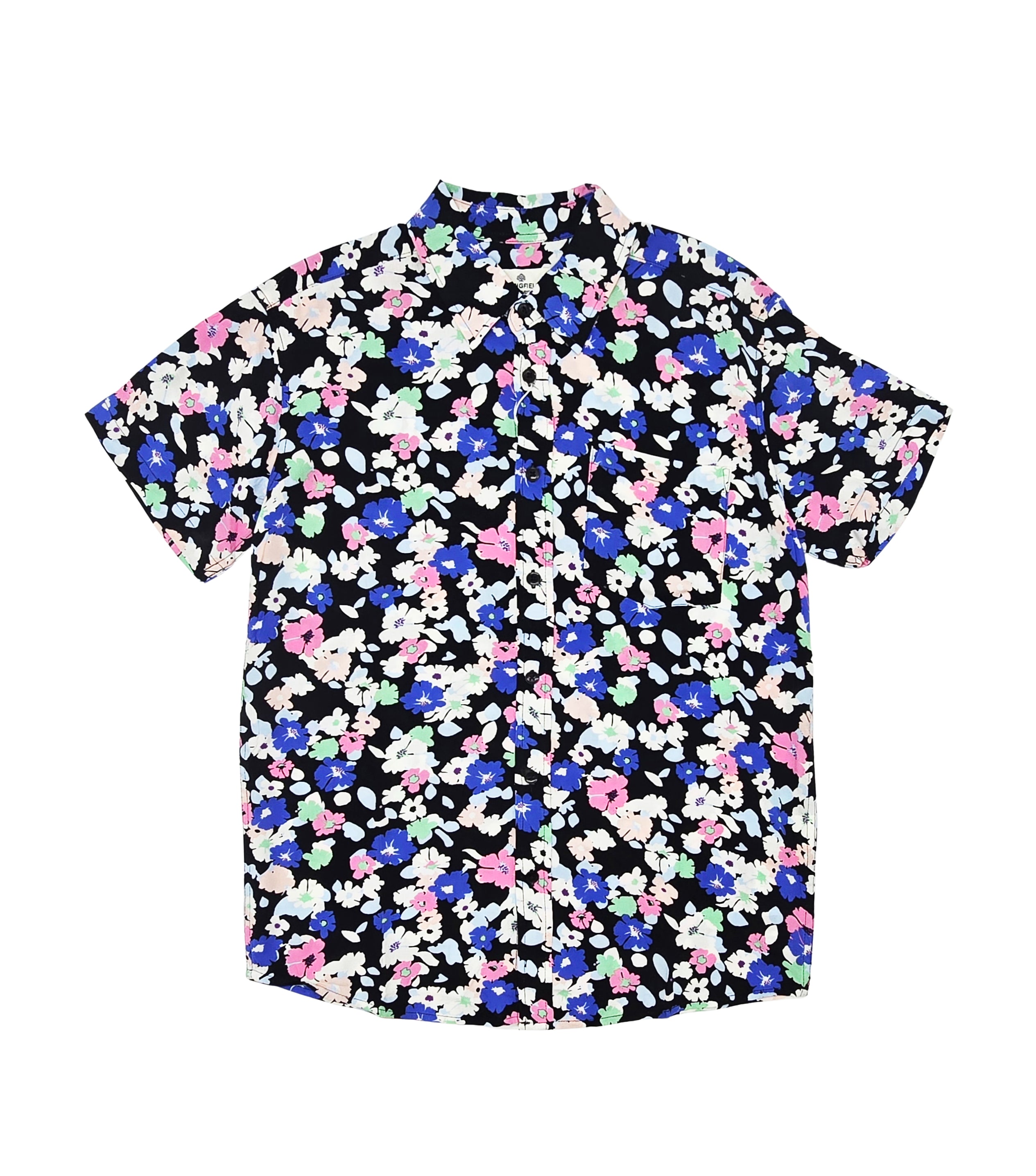 SPRINGFIELD MEN'S SHORT SLEEVES PRINTED BUTTON-UP SHIRT (FLORAL)