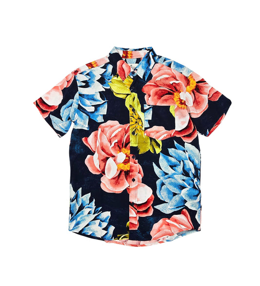 SPRINGFIELD MEN'S SHORT SLEEVES PRINTED BUTTON-UP SHIRT (MULTI COLOR)