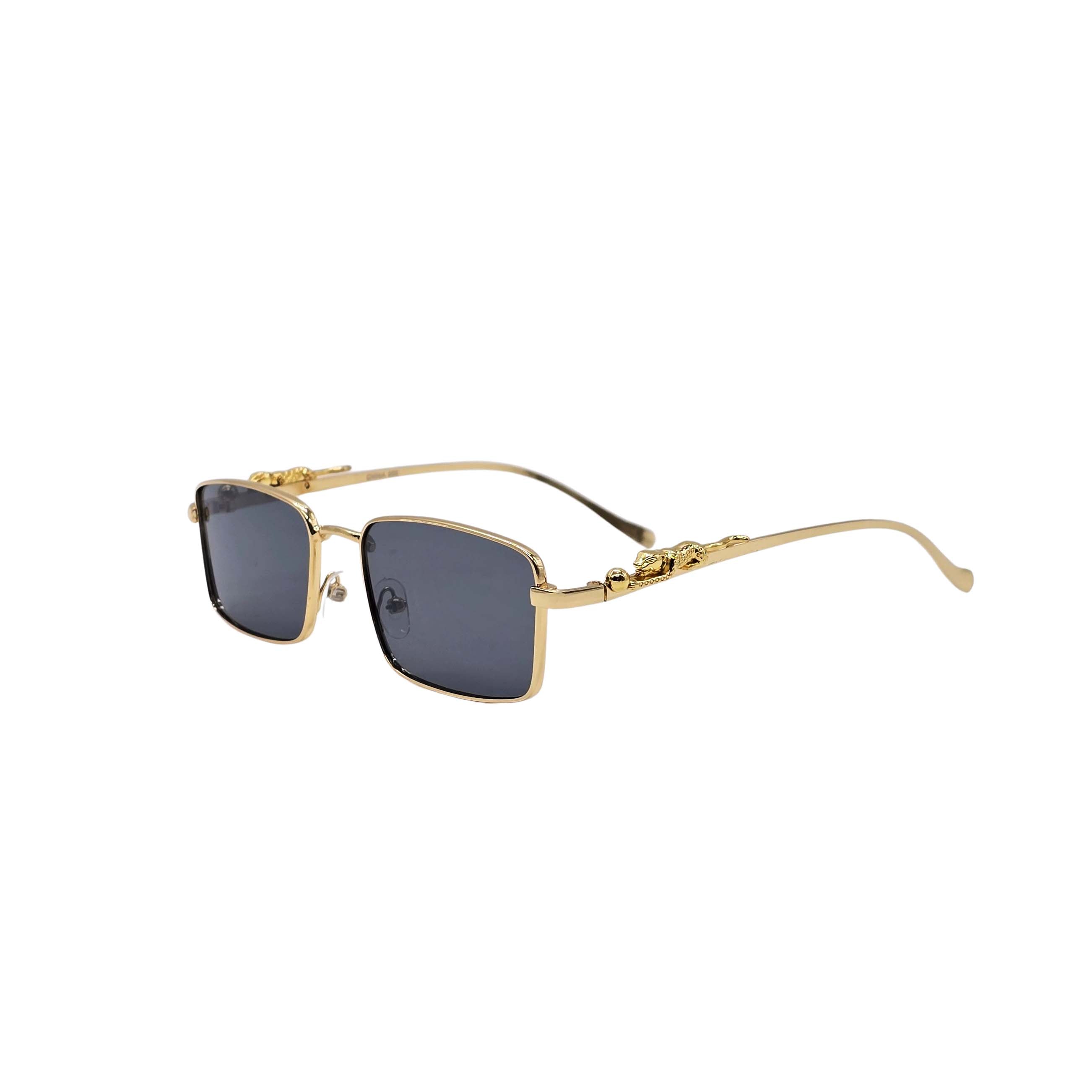 BLACK/GOLD DESIGNER SUNGLASSES (J7483)