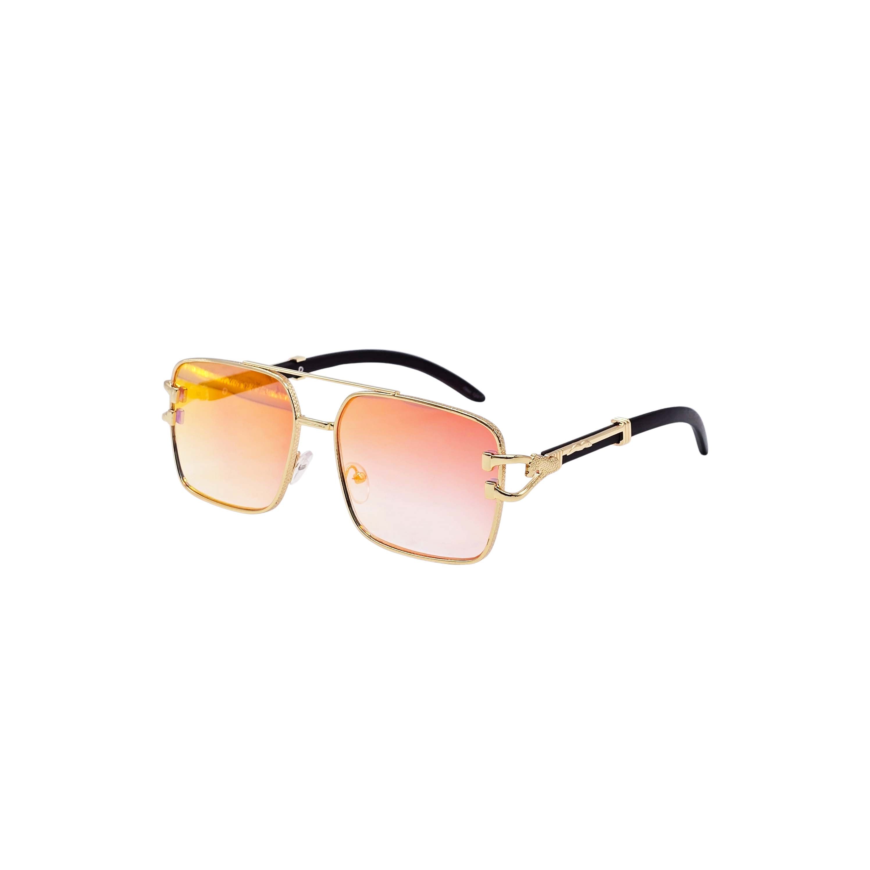 ORANGE/BLACK/GOLD DESIGNER SUNGLASSES (J7261)