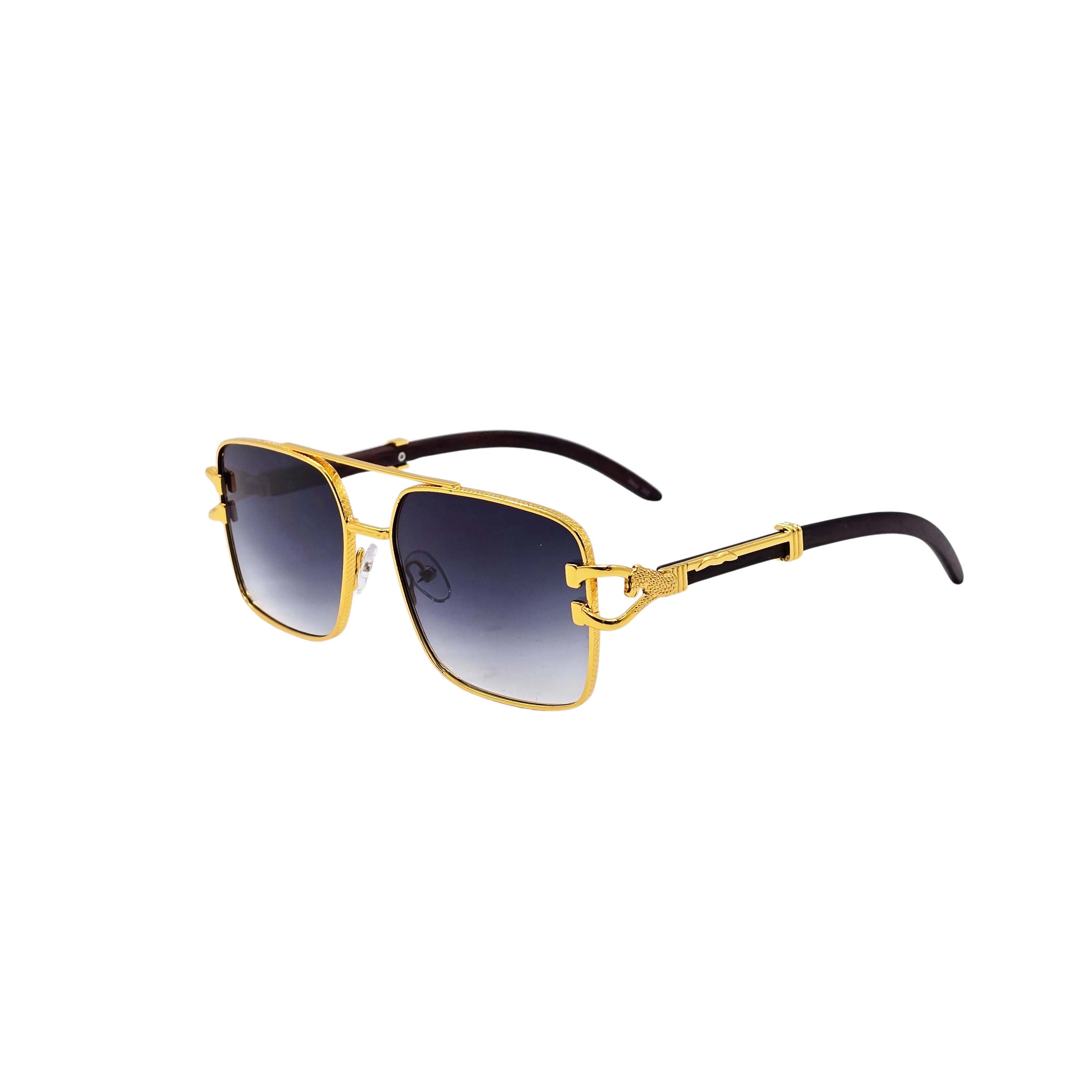 BLACK/GOLD DESIGNER SUNGLASSES (J7261)