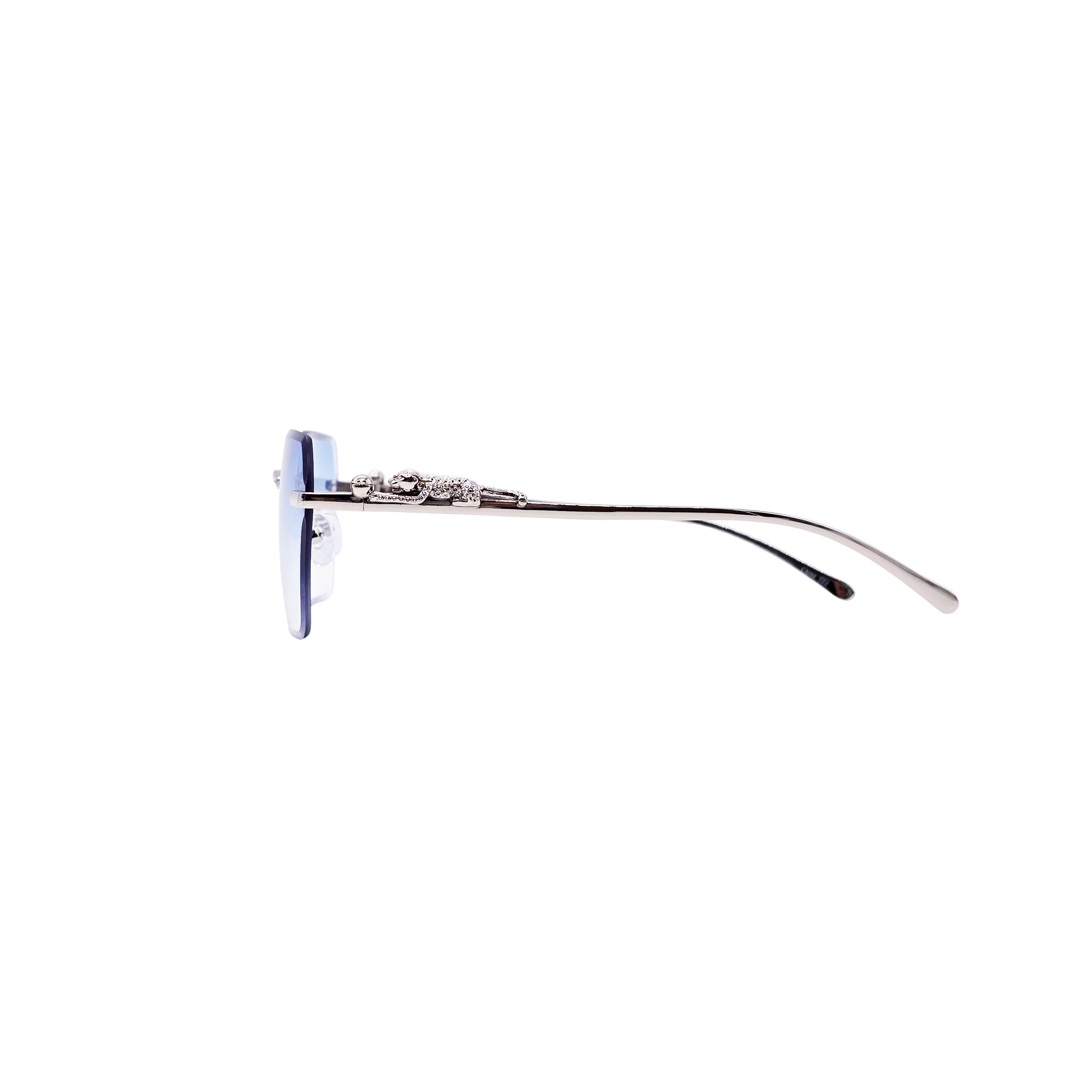 BLUE/SILVER DESIGNER SUNGLASSES (J7416)