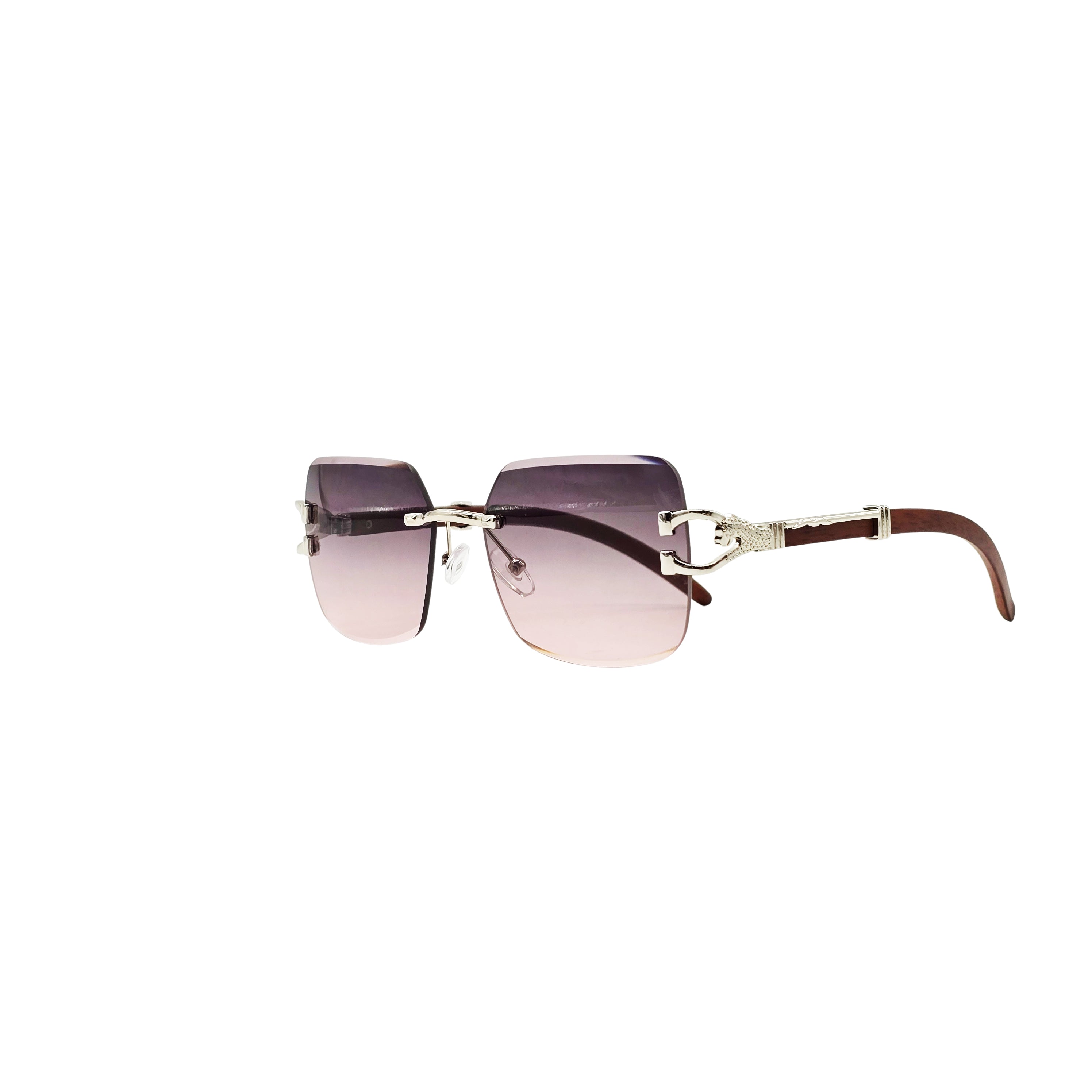 BLACK/PINK DESIGNER SUNGLASSES (J7418)