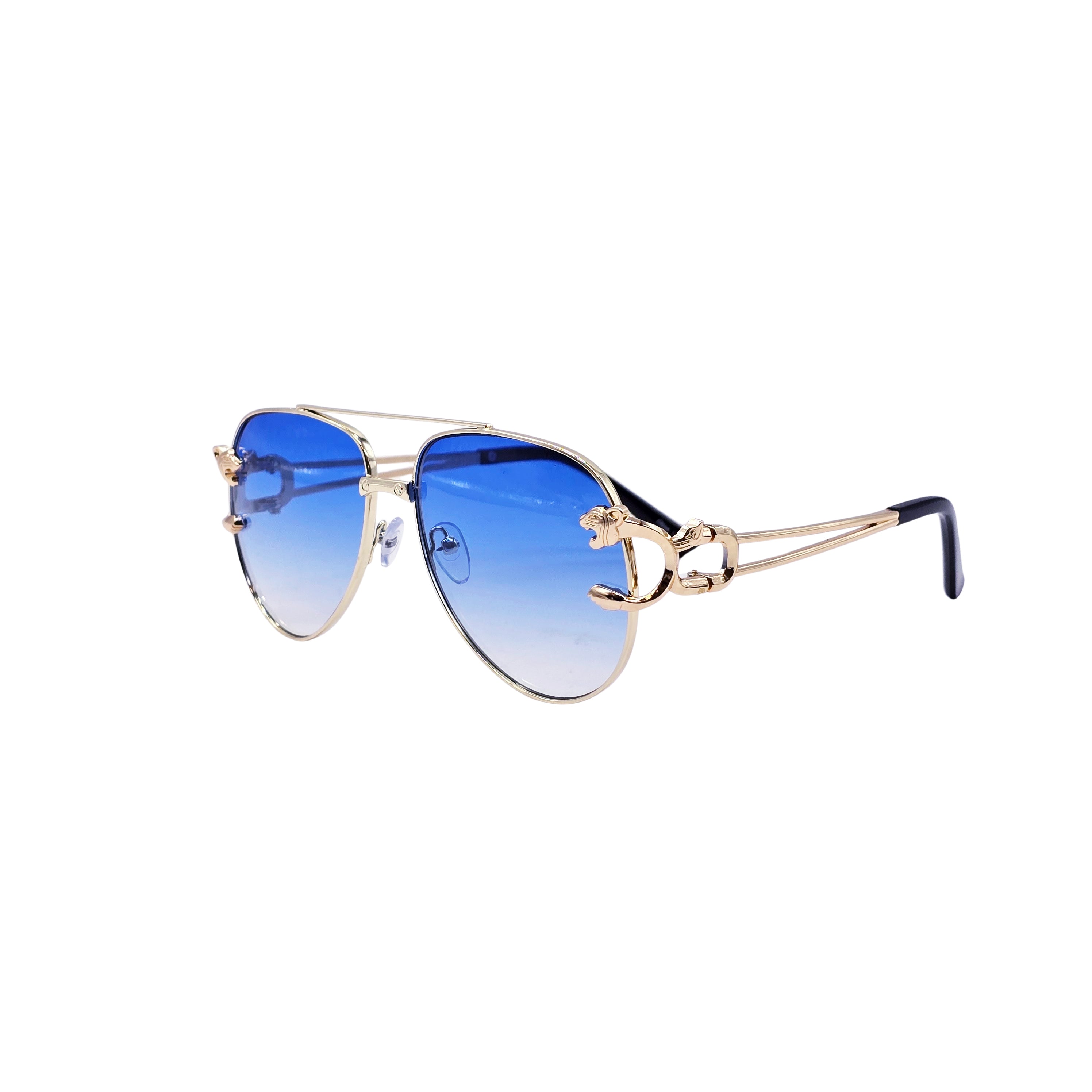 BLUE/ROSE GOLD DESIGNER SUNGLASSES (J7486P)