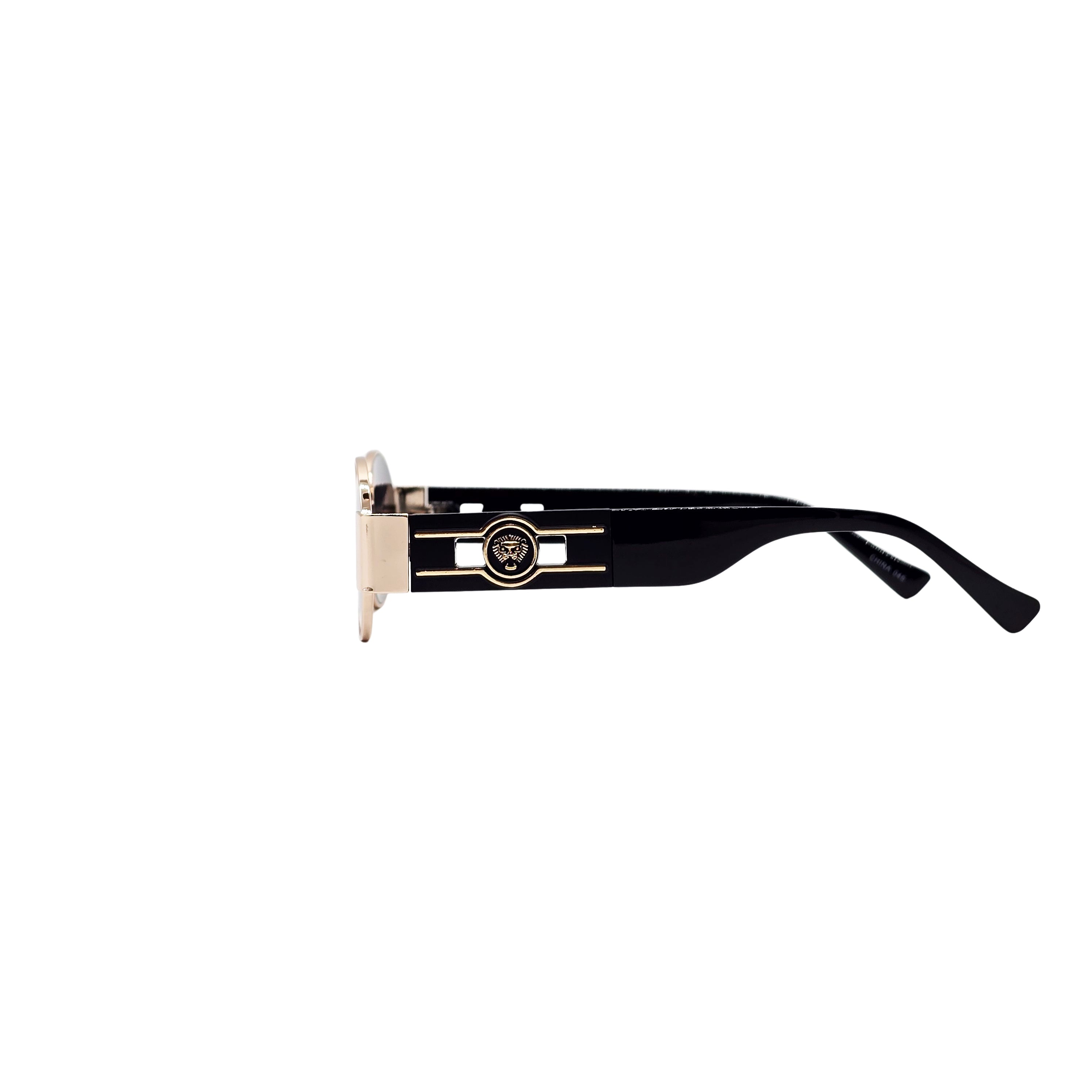 BLACK/ROSE GOLD DESIGNER SUNGLASSES (J7548)