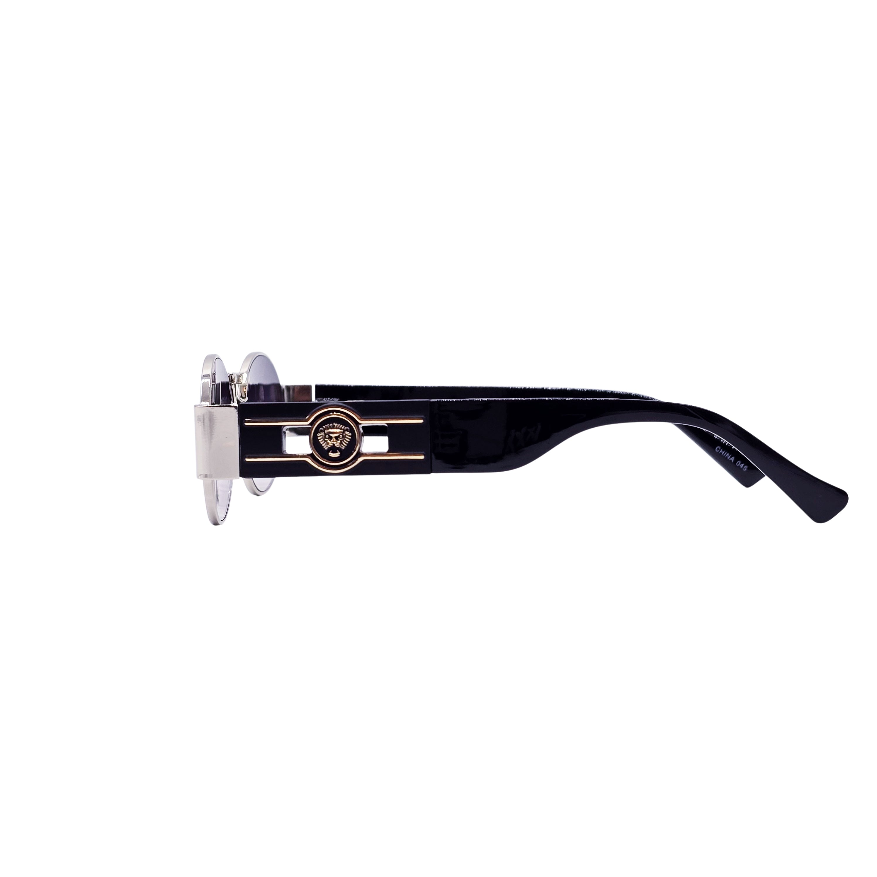 BLACK/SILVER DESIGNER SUNGLASSES (J7548)
