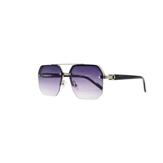 PURPLE/BLACK DESIGNER SUNGLASSES (J7593)