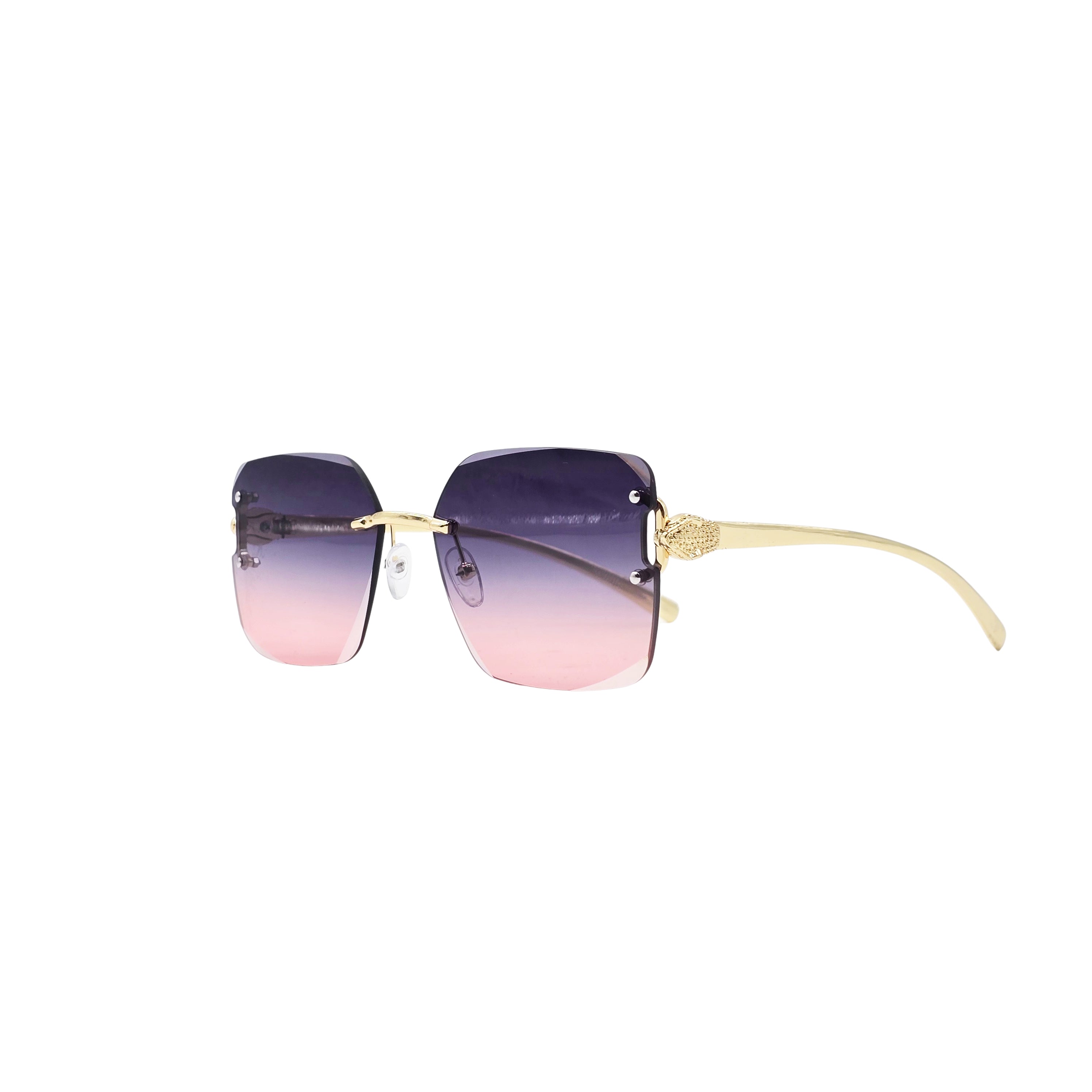 BLACK/PINK/GOLD DESIGNER SUNGLASSES (J7577)