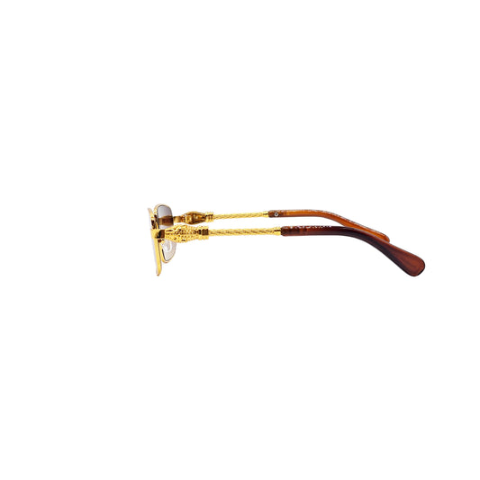 BROWN/YELLOW/GOLD DESIGNER SUNGLASSES (J7088)