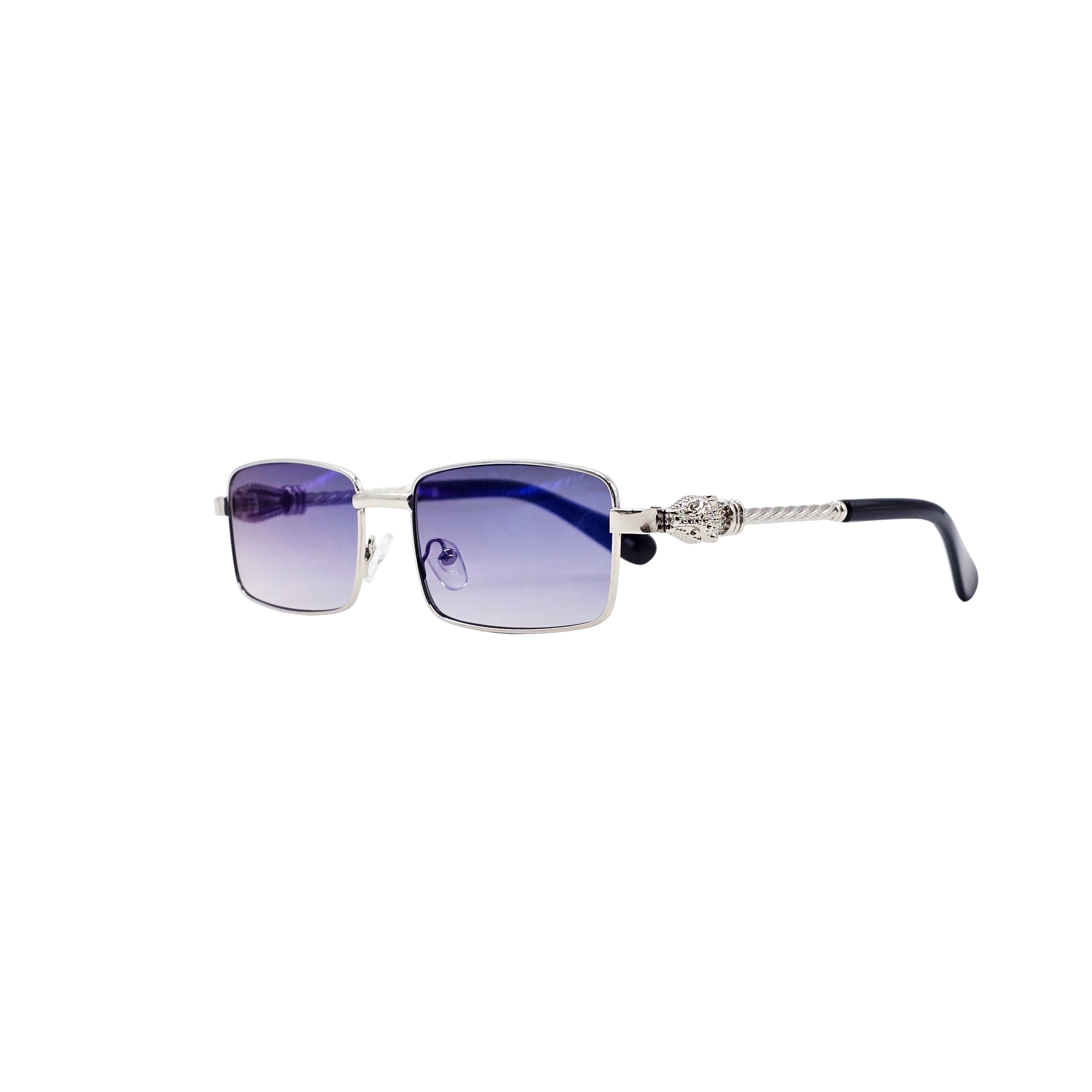 BLUE/BLACK/SILVER DESIGNER SUNGLASSES (J7088)