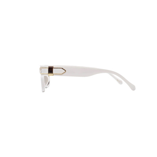 WHITE/BROWN DESIGNER SUNGLASSES (J7454P)