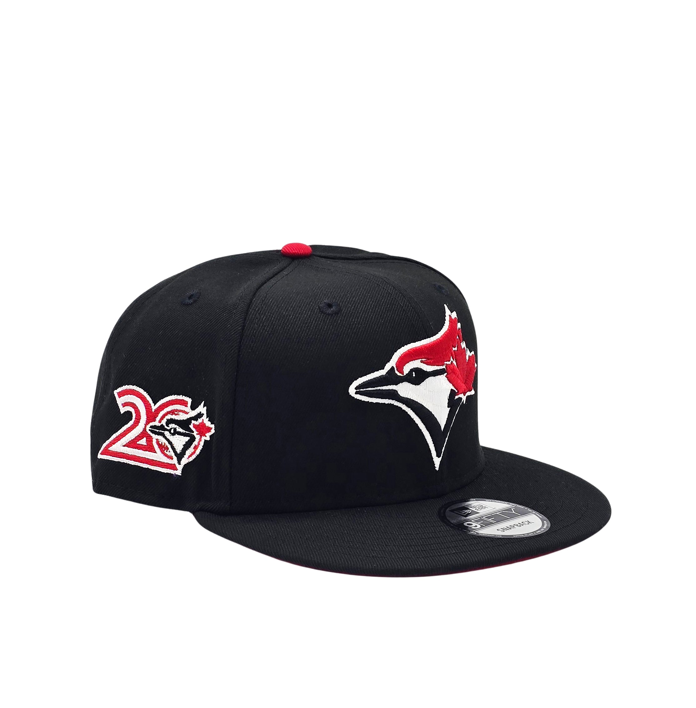 9FIFTY NEW ERA MLB 20TH ANNIVERSARY TORONTO BLUE JAYS BLACK/RED SNAPBACK HAT