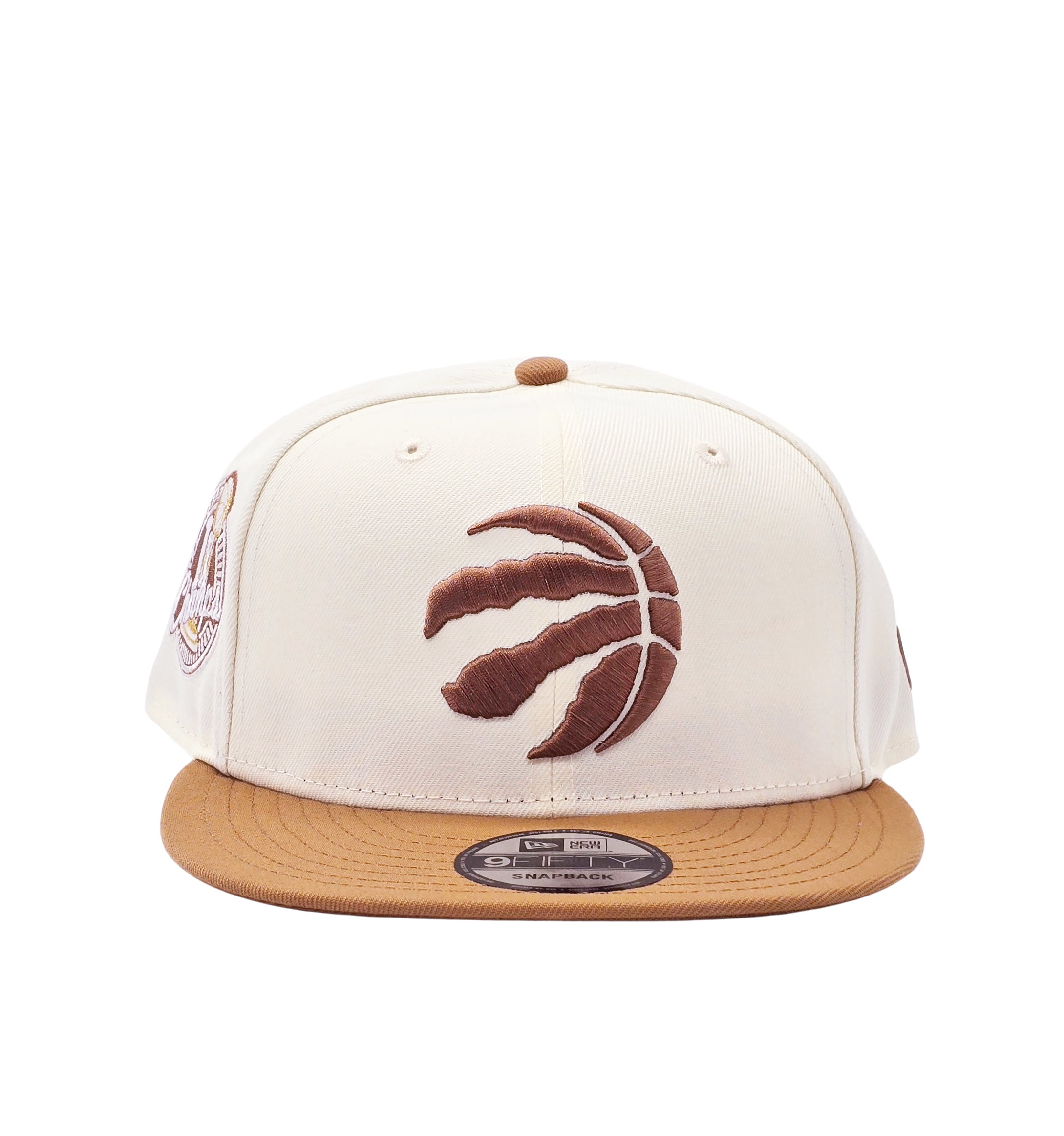NEW ERA 9FIFTY NBA TORONTO RAPTORS 1X CHAMPS CREAM/BROWN SNAPBACK HAT