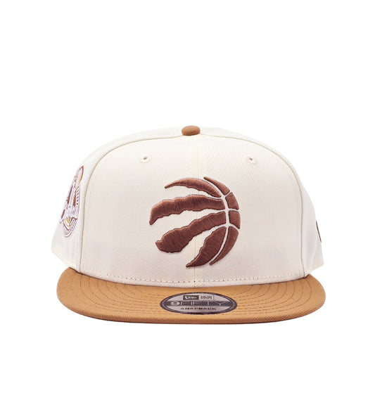 NEW ERA 9FIFTY NBA TORONTO RAPTORS 1X CHAMPS CREAM/BROWN SNAPBACK HAT