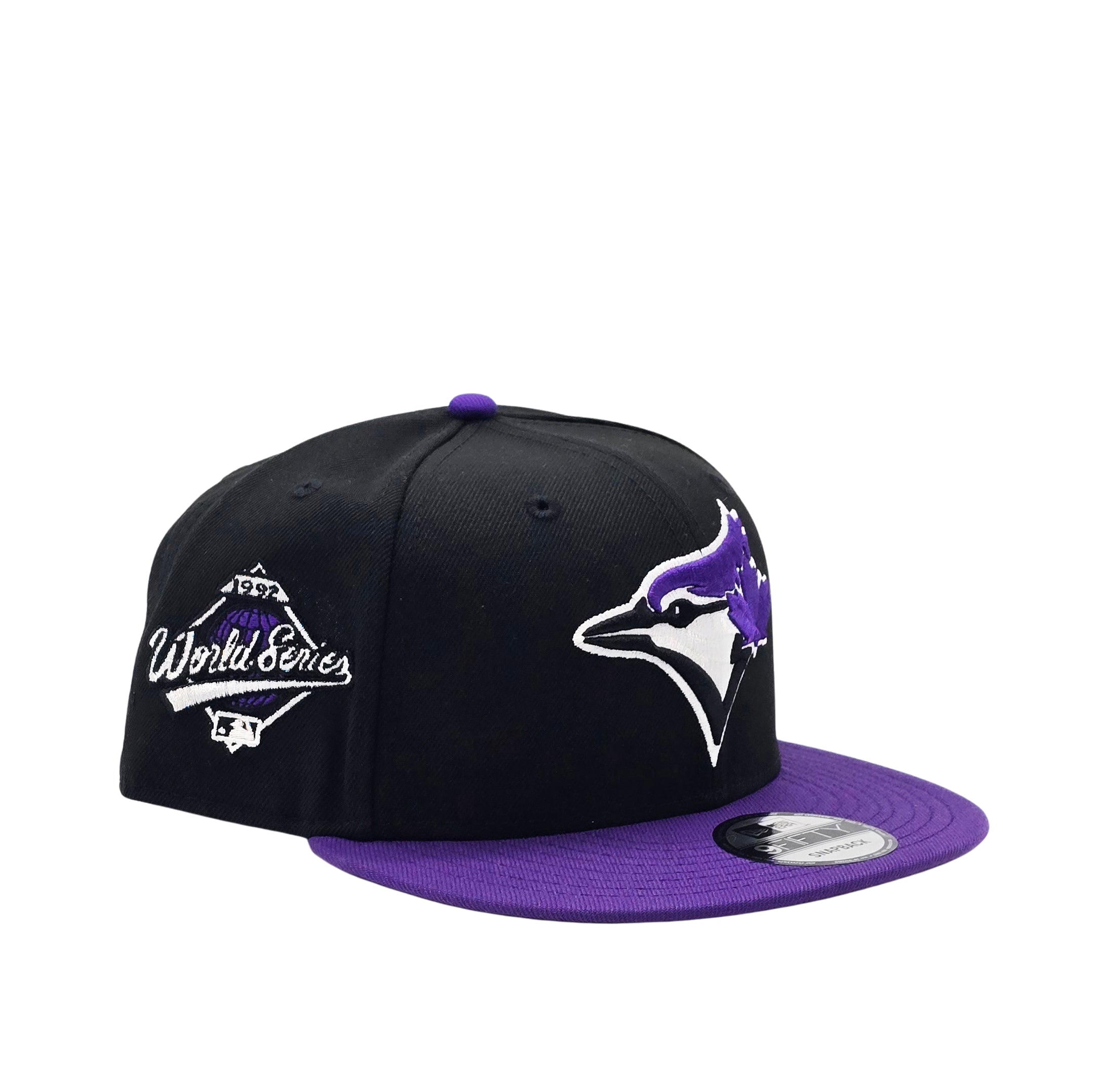 9FIFTY NEW ERA MLB 1992 WORLD SERIES TORONTO BLUE JAYS BLACK/PURPLE SNAPBACK HAT