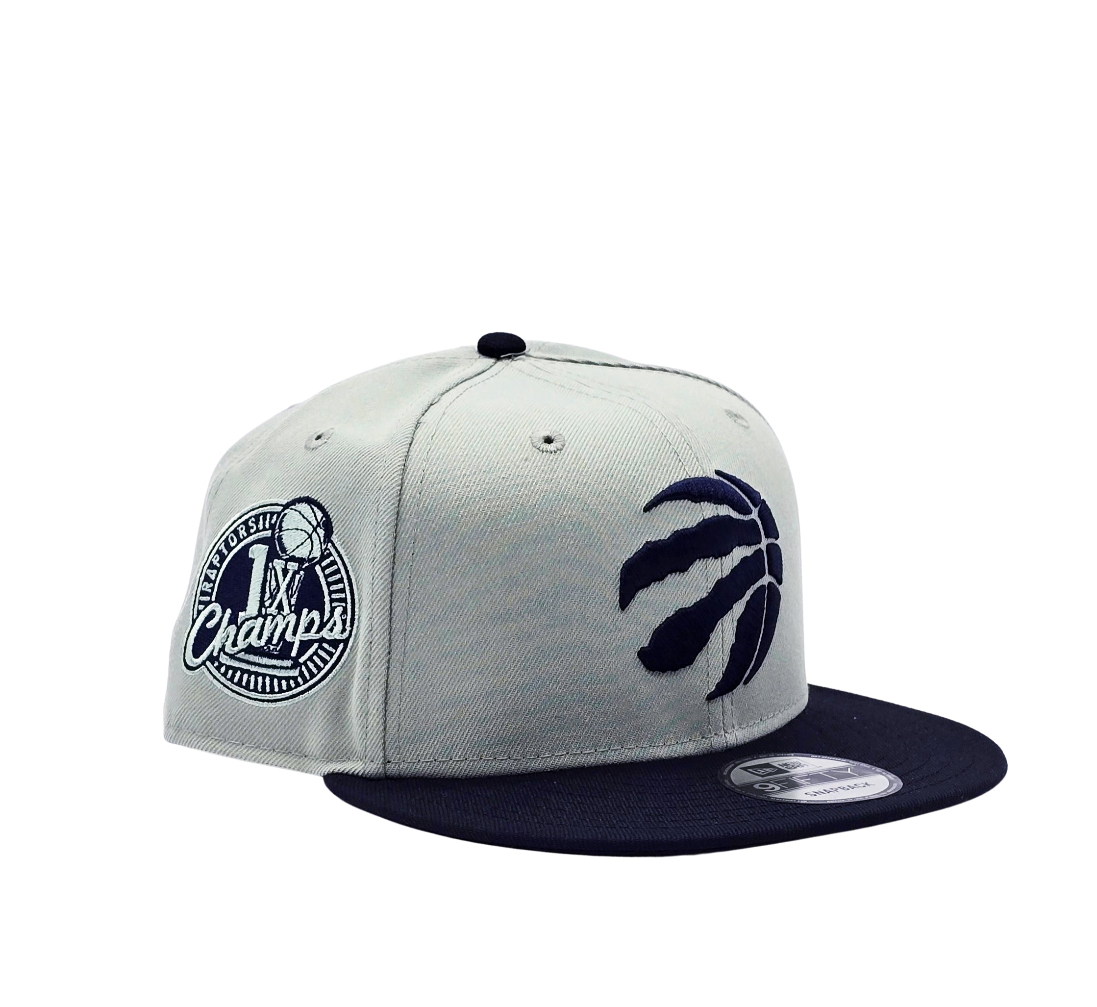 NEW ERA 9FIFTY NBA TORONTO RAPTORS 1X CHAMPS GREEN/NAVY SNAPBACK HAT