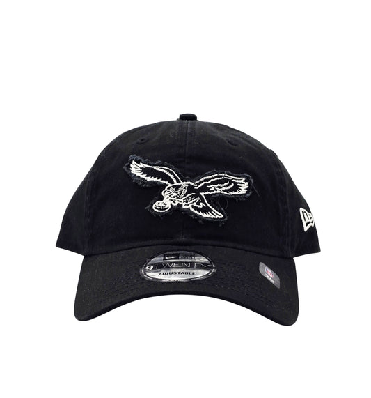 NEW ERA 9TWENTY NFL PHILADELPHIA EAGLES BLACK STRAPBACK CAP