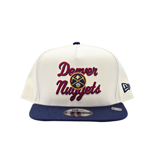 NEW ERA 9FIFTY NFL DENVER NUGGETS CREAM/NAVY SNAPBACK HAT