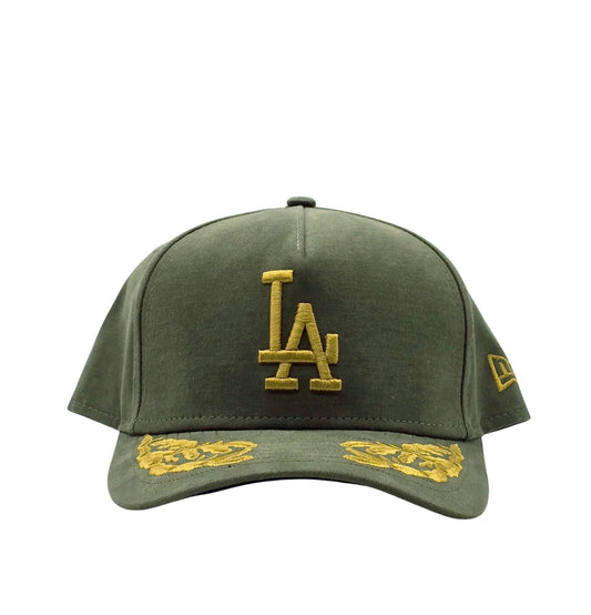 NEW ERA 9FORTY M-CROWN MLB ALPHA INDUSTRIES X LOS ANGELES DODGERS OLIVE SNAPBACK CAP
