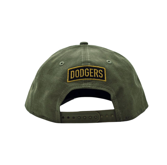 NEW ERA 9FORTY M-CROWN MLB ALPHA INDUSTRIES X LOS ANGELES DODGERS OLIVE SNAPBACK CAP