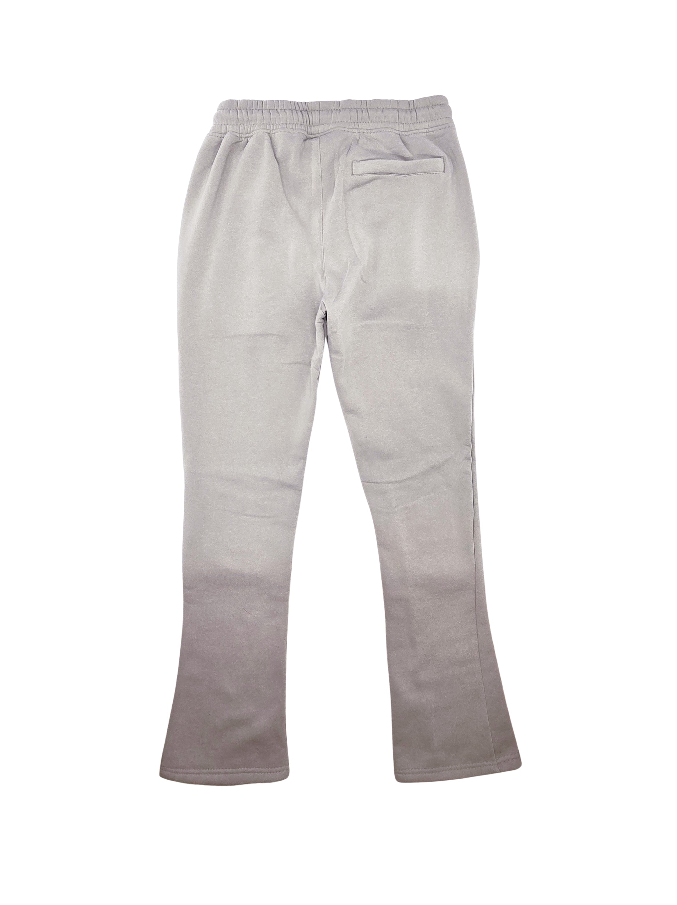 PJ MARK BLEECKER & MERCER MEN'S 2PIECE RHINESTONE LOVE HURTS GRAPHIC OYESTER GREY PULLOVER & STACKED PANTS SET