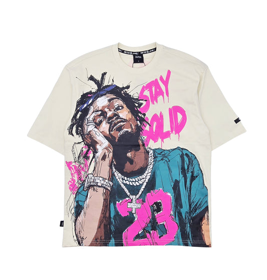 SWITCH MEN'S STAY SOLID GRAPHIC T-SHIRT (CREAM)