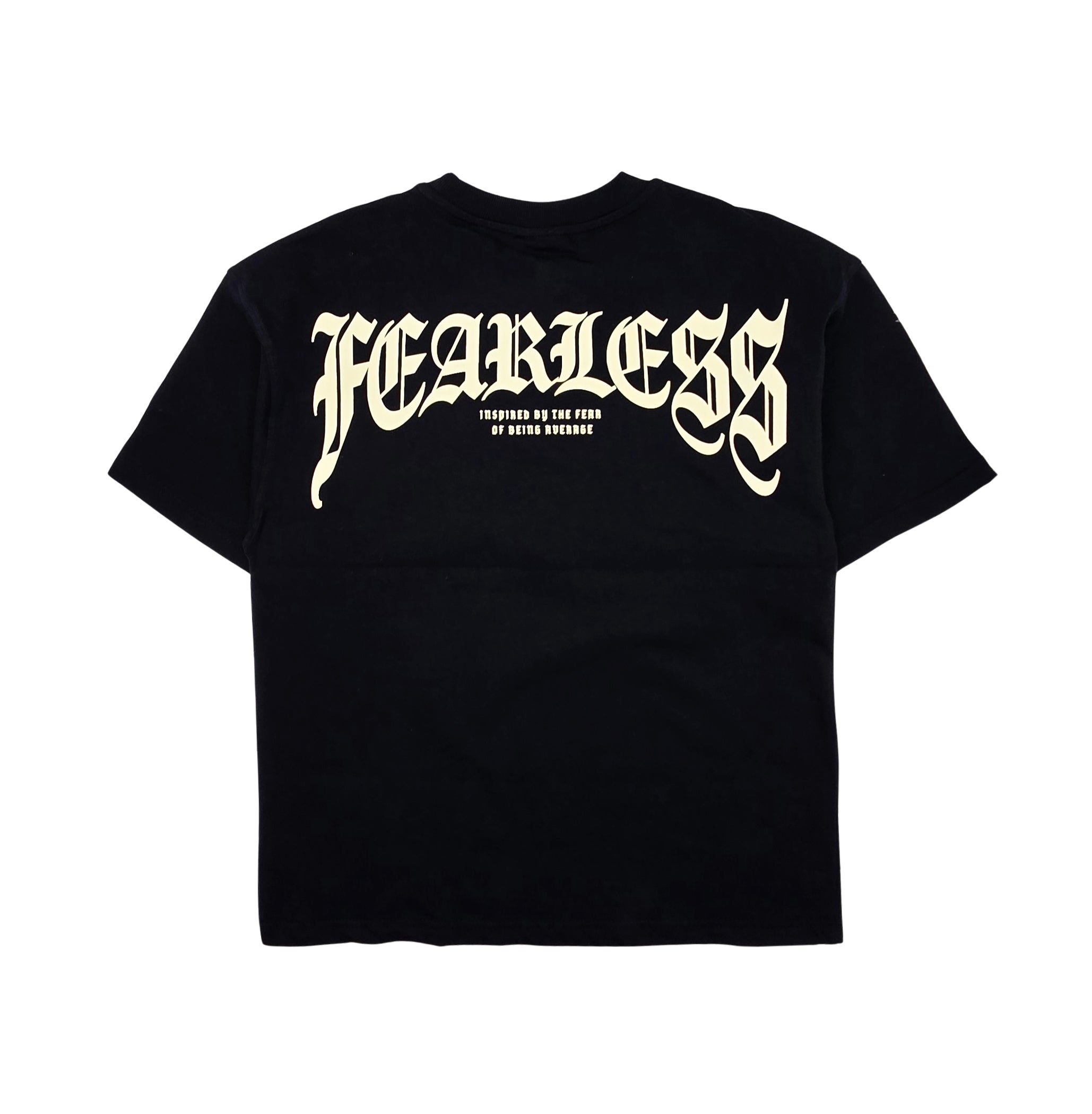 PJ MARK BLEECKER & MERCER MEN'S RHINESTONE FEARLESS GRAPHIC T-SHIRT (BLACK)