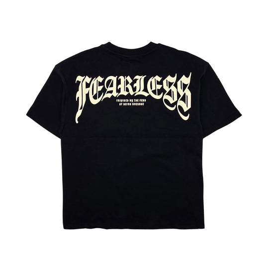 PJ MARK BLEECKER & MERCER MEN'S RHINESTONE FEARLESS GRAPHIC T-SHIRT (BLACK)