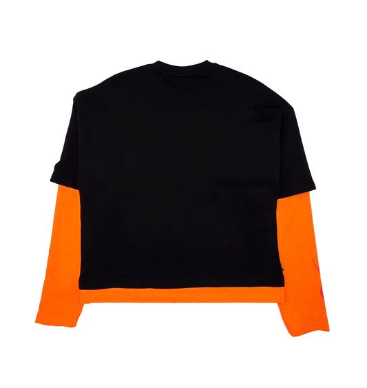 SWITCH MEN'S LONG SLEEVE DEATH HUNTER GRAPHIC T-SHIRT (BLACK)