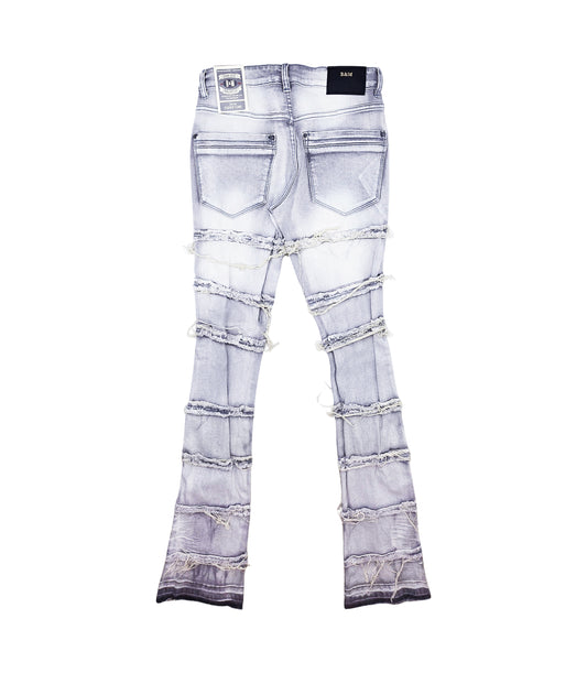 BLEECKER & MERCER MEN'S DENIM STACKED JEANS (GREY)