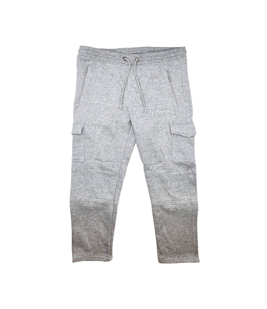 AGILE MEN'S CARGO FLEECE JOGGERS (GREY)