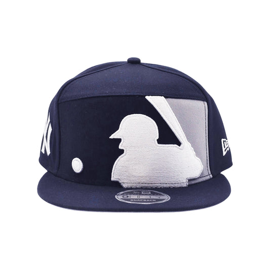 NEW ERA 9FIFTY MLB NEW YORK YANKEES BIG MLB LOGO NAVY BLUE SNAPBACK HAT