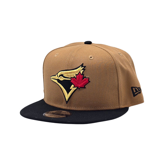 NEW ERA 9FIFTY MLB 1992 WORLD SERIES TORONTO BLUE JAYS LIGHT BRONZE & BLACK SNAPBACK HAT