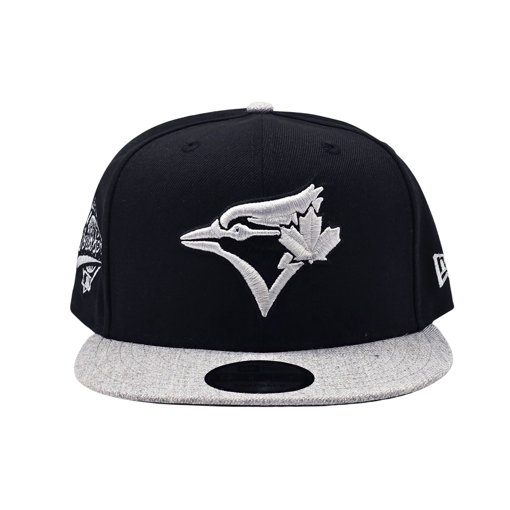 NEW ERA 9FIFTY WORLD SERIES 1992 MLB TORONTO BLUE JAYS BLACK & HEATHER GREY SNAPBACK HAT
